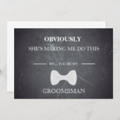 Bent u mijn Groomsman? Kaart (Voorkant / Achterkant)
