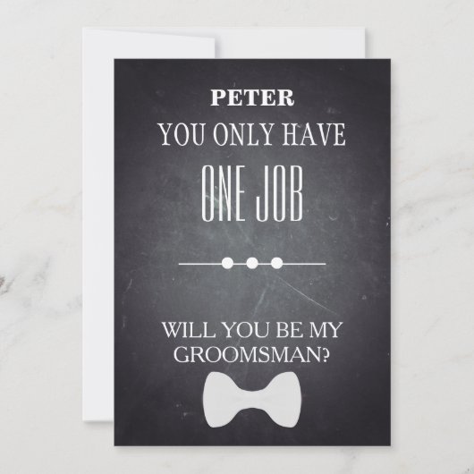 Bent u mijn Groomsman? Kaart (Voorkant)