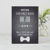 Bent u mijn Groomsman? Kaart (Staand voorkant)