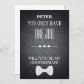 Bent u mijn Groomsman? Kaart (Voorkant / Achterkant)