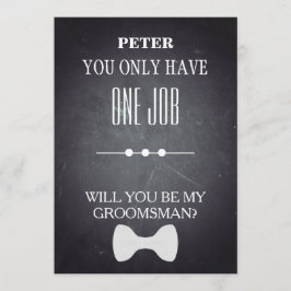 Bent u mijn Groomsman? Kaart
