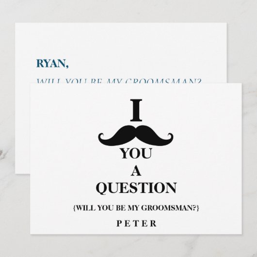 Bent u mijn Groomsman? Kaart (Voorkant / Achterkant)