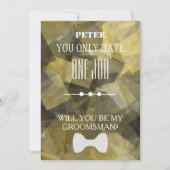Bent u mijn Groomsman? Kaart (Voorkant)