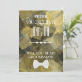 Bent u mijn Groomsman? Kaart (Staand voorkant)