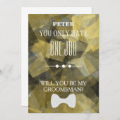 Bent u mijn Groomsman? Kaart (Voorkant / Achterkant)