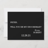 Bent u mijn Groomsman? Kaart (Achterkant)