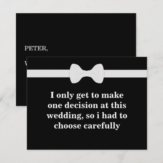 Bent u mijn Groomsman? Kaart (Voorkant / Achterkant)