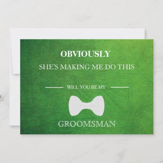 Bent u mijn Groomsman? Kaart (Voorkant)