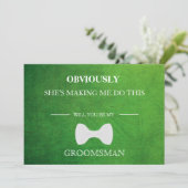 Bent u mijn Groomsman? Kaart (Staand voorkant)