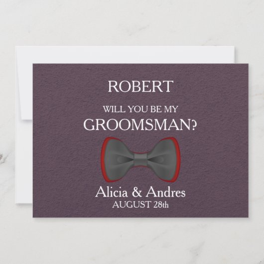 Bent u mijn Groomsman? Kaart (Voorkant)