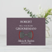 Bent u mijn Groomsman? Kaart (Staand voorkant)