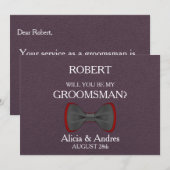 Bent u mijn Groomsman? Kaart (Voorkant / Achterkant)