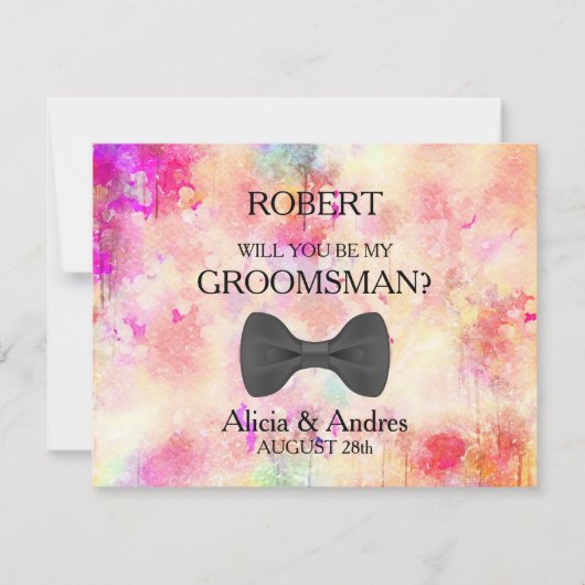 Bent u mijn Groomsman? Kaart (Voorkant)