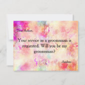 Bent u mijn Groomsman? Kaart (Achterkant)