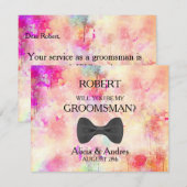 Bent u mijn Groomsman? Kaart (Voorkant / Achterkant)