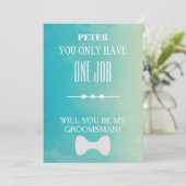 Bent u mijn Groomsman? Kaart (Staand voorkant)