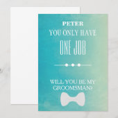 Bent u mijn Groomsman? Kaart (Voorkant / Achterkant)