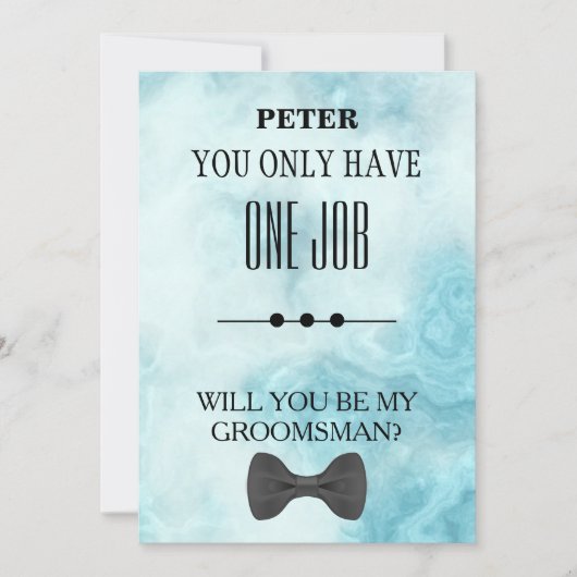 Bent u mijn Groomsman? Kaart (Voorkant)