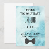 Bent u mijn Groomsman? Kaart (Voorkant / Achterkant)