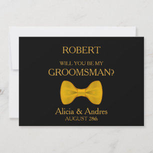 Bent u mijn Groomsman? met Gold Bow Kaart