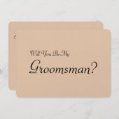 Bent u mijn Groomsman met het Afbeelding van het M Kaart (Voorkant / Achterkant)