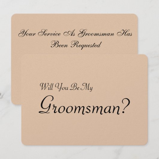 Bent u mijn Groomsman met het Afbeelding van het M Kaart (Voorkant / Achterkant)