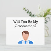 Bent u mijn Groomsman met het Afbeelding van het M Kaart (Staand voorkant)