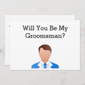 Bent u mijn Groomsman met het Afbeelding van het M Kaart (Voorkant / Achterkant)