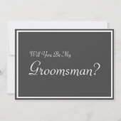 Bent u mijn Groomsman met het Afbeelding van het M Kaart (Voorkant)