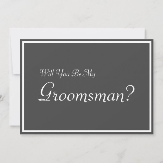 Bent u mijn Groomsman met het Afbeelding van het M Kaart (Voorkant)