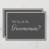Bent u mijn Groomsman met het Afbeelding van het M Kaart (Voorkant / Achterkant)