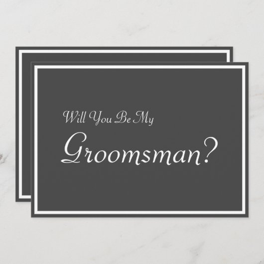 Bent u mijn Groomsman met het Afbeelding van het M Kaart (Voorkant / Achterkant)