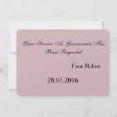 Bent u mijn Groomsman met het Afbeelding van het M Kaart (Achterkant)