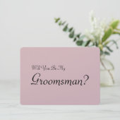 Bent u mijn Groomsman met het Afbeelding van het M Kaart (Staand voorkant)