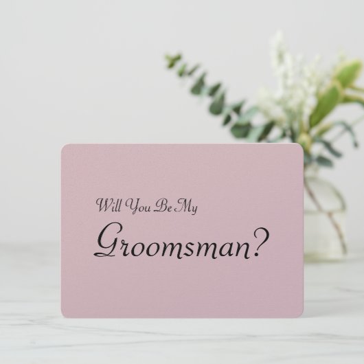 Bent u mijn Groomsman met het Afbeelding van het M Kaart (Staand voorkant)