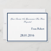 Bent u mijn Groomsman met het Afbeelding van het M Kaart (Achterkant)