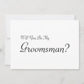 Bent u mijn Groomsman met het Afbeelding van het M Kaart (Voorkant)