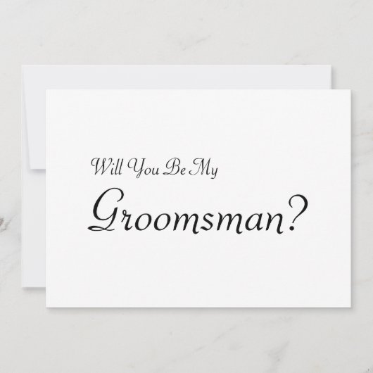 Bent u mijn Groomsman met het Afbeelding van het M Kaart (Voorkant)