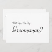 Bent u mijn Groomsman met het Afbeelding van het M Kaart (Voorkant / Achterkant)