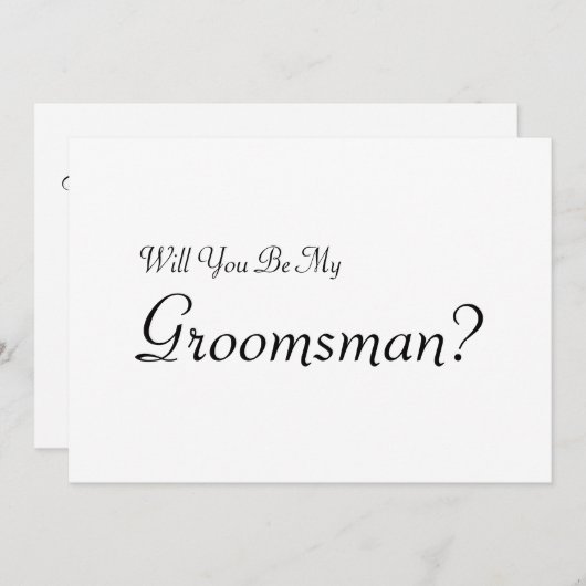 Bent u mijn Groomsman met het Afbeelding van het M Kaart (Voorkant / Achterkant)