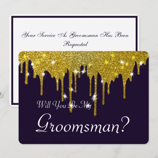 Bent u mijn Groomsman met het Afbeelding van het M Kaart (Voorkant / Achterkant)