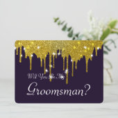 Bent u mijn Groomsman met het Afbeelding van het M Kaart (Staand voorkant)