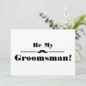 Bent u mijn Groomsman met het Afbeelding van het M Kaart (Staand voorkant)