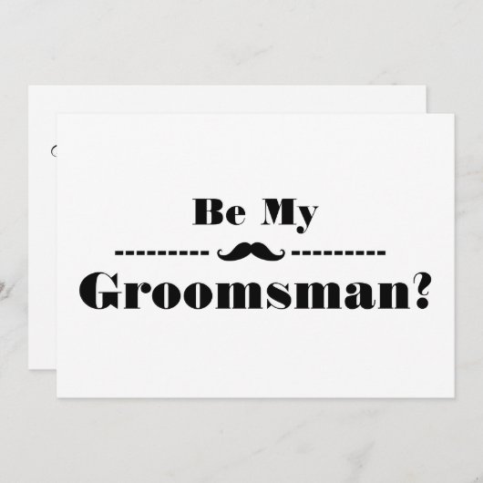 Bent u mijn Groomsman met het Afbeelding van het M Kaart (Voorkant / Achterkant)