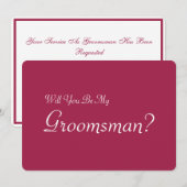 Bent u mijn Groomsman met het Afbeelding van het M Kaart (Voorkant / Achterkant)