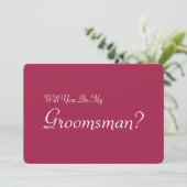 Bent u mijn Groomsman met het Afbeelding van het M Kaart (Staand voorkant)