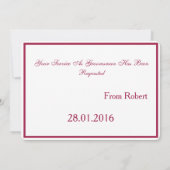 Bent u mijn Groomsman met het Afbeelding van het M Kaart (Achterkant)