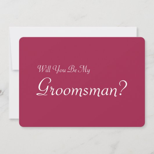 Bent u mijn Groomsman met het Afbeelding van het M Kaart (Voorkant)