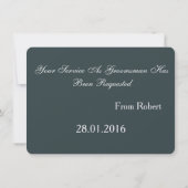 Bent u mijn Groomsman met het Afbeelding van het M Kaart (Achterkant)