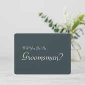 Bent u mijn Groomsman met het Afbeelding van het M Kaart (Staand voorkant)